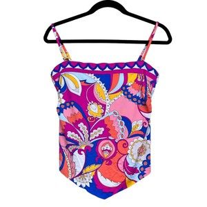 Trina Turk Sevilla Tankini Top Handkerchief Hem Women’s Size 8/10?